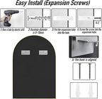 SCWF-GZ 24x36 Arch Mirror Rectangle Full Length Wall Mounted Hanging or Against - Image 6