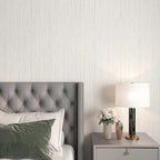 Livelynine Taupe Grasscloth Peel and Stick Wallpaper Textured Neutral Faux - Image 4