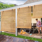 34x72 Inch Bamboo Blinds for Interior Windows, UV Protection Roman Bamboo - Image 2