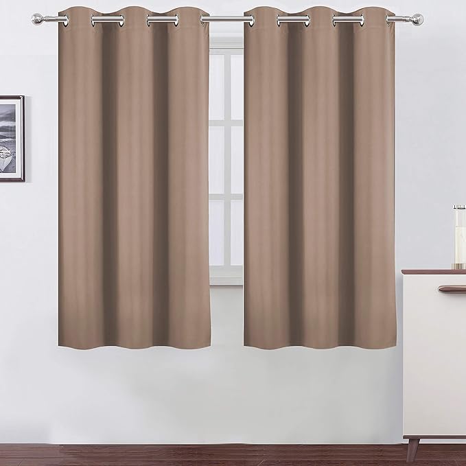 LEMOMO Cappuccino Thermal Blackout Curtains/38 x 63 Inch/Set of 2 Panels Room by Lemomo