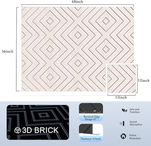 12Pack Acoustic Wall Panels, Self-Adhesive Sound Proof Foam Panels - Image 2
