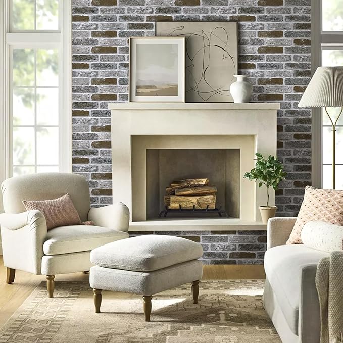 COMSTICKC 3D Faux Brick Wall Panel Peel and Stick, DIY UrltraLight PVC Self - Image 7