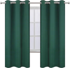LEMOMO Dark Green Thermal Blackout Curtains/42 x 72 Inch/Set of 2 Panels Room - Image 2