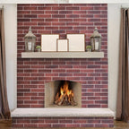 2 Vintage Red Faux Brick Wall Tiles, 3D Thin Brick Veneers - Image 2