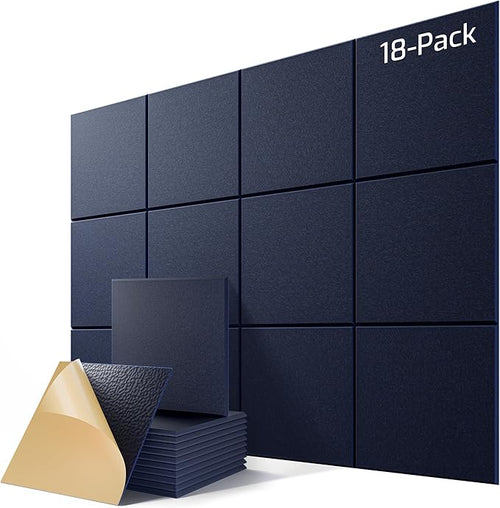 18 Pack Acoustic Panels for Walls, Sound Absorbing Foam Panels for Home & by Lebenforce