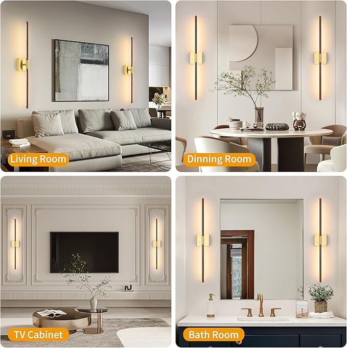 Morauroral Walnut Battery Operated Wall Sconce - Image 7