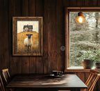 Vintage Gold Framed Wall Art Retro Country Sheep Oil Painting Canvas Prints - Image 8