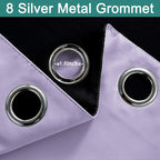 Yakamok 100% Blackout Thermal Insulated Grommet Curtains, Noise Reducing - Image 6