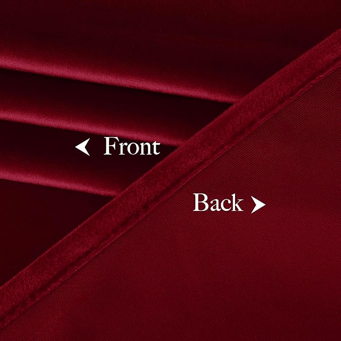 NICETOWN 144 inch Long Red Velvet Curtains and Drapes, Extra Long Elegant Wall - Image 9