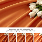 MIULEE Orange Back Tab Blackout Curtains 102 Inch Long 2 Panels Set - Image 8