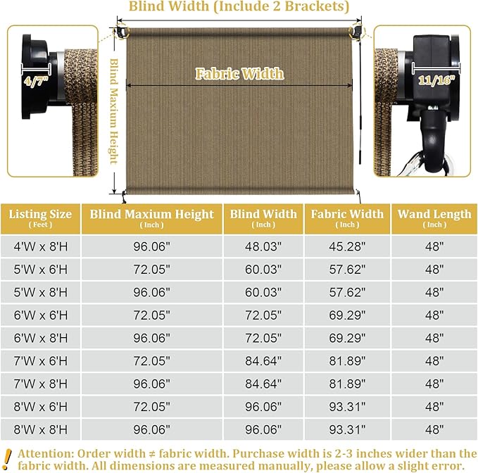 Shade&Beyond Outdoor Roller Shades - Image 4