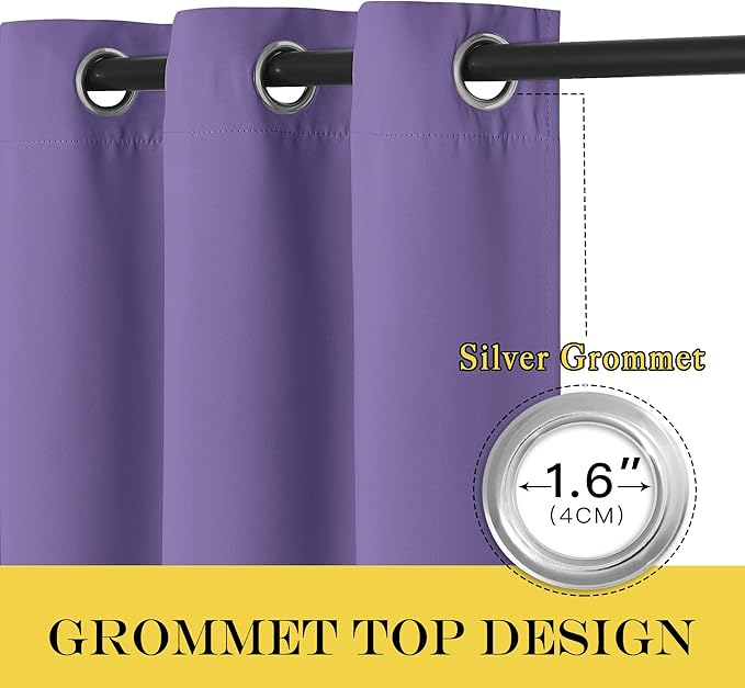 NICETOWN Room Divider Curtain 132 Inches Long, Wide Blackout Sliding Door - Image 5