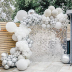 COKAOBE Silver Shimmer Wall Backdrop, Photo Backdrops - Image 9