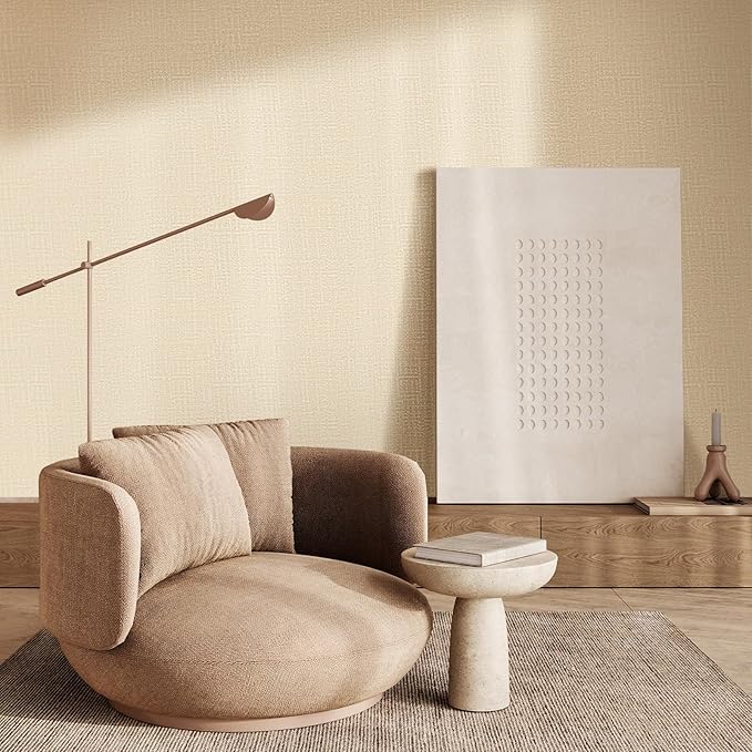 WADILE Grasscloth Peel and Stick Wallpaper 15.7in x 393.7in, Textured Contact - Image 3