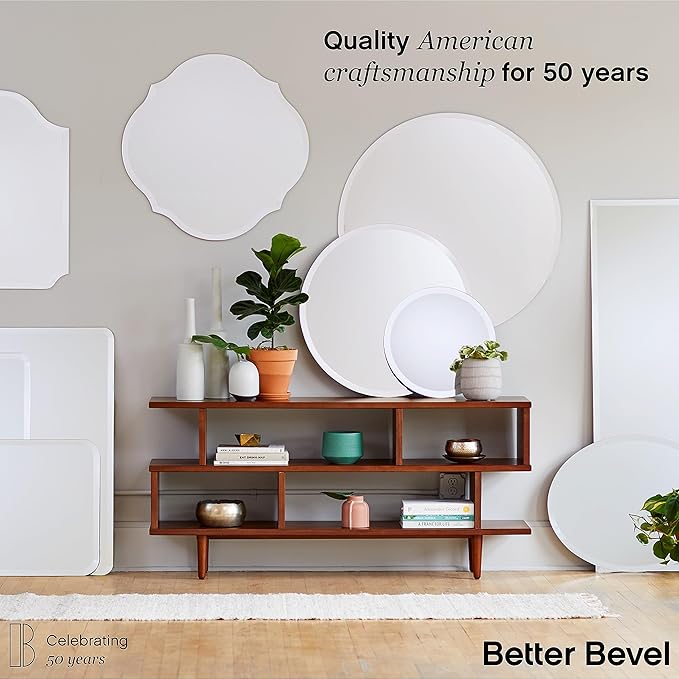 Better Bevel Frameless Rectangle Mirror | 24" x 30" Bathroom Wall Mirror - Image 6