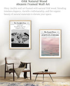 iHery Framed Trendy Coastal Cowgirl NewsPaper Wall Art Prints, Western Vintage - Image 7
