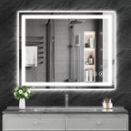 Koonmi 40"x30" LED Mirror for Bathroom, 90CRI Anti-Fog Vanity Mirror by KOONMI