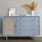 CRE8TIVE Large Size 24"x354" Light Blue Grasscloth Peel and Stick Wallpaper - Image 6