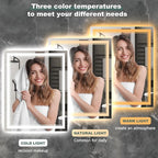 72x36 Inch LED Bathroom Mirror - Image 3