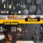 Spampur Peg Board, 8 Pack Metal Pegboard Panels - Image 9