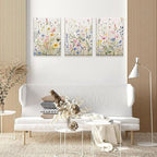 Bwodke Wildflower Wall Art Watercolor Botanical Floral Colorful Canvas Prints - Image 7