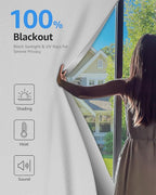 Sumobaby Blackout Curtains for Bedroom 47"x48" Portable No Drill Black Out - Image 2