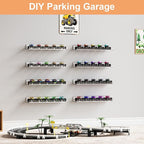 upsimples 10 Pack Acrylic Shelves Wall Organizer and Storage, Toy Cars - Image 2