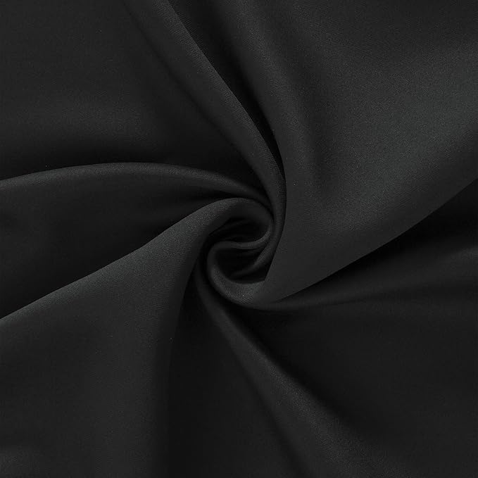 LEMOMO Blackout Curtains 52 x 108 inch/Black Curtains Set of 2 Panels/Thermal - Image 9