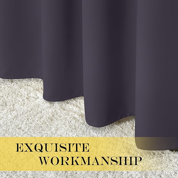 NICETOWN Blackout Sliding Door Curtains 84 Inch Length, Extra Wide Room Divider - Image 6
