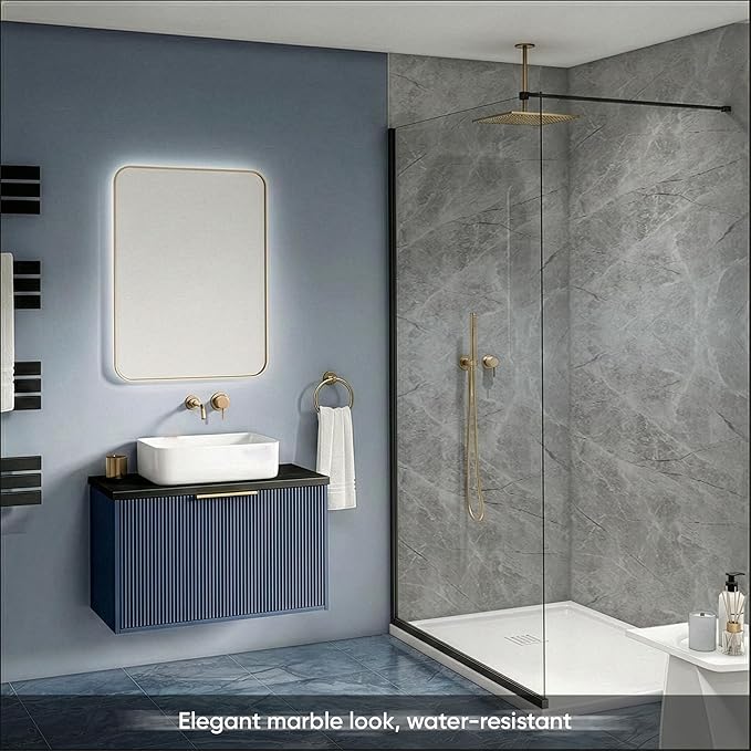 IZODEKOR 4 Pcs 24"x48" PVC Marble Wall Panels - Image 7