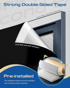 51" W x 78" L 100% Blackout Curtains, Total Darkness No-Drill Black Out Window - Image 2