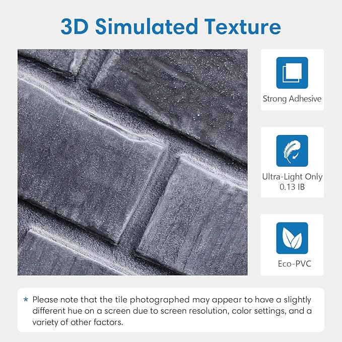COMSTICKC 3D Faux Brick Wall Panels Peel and Stick Tiles, Small Size Thin PVC - Image 4