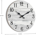 KECYET Wall Clock Battery Operated 18 Inch Large Gray Silent Non Ticking - Image 2