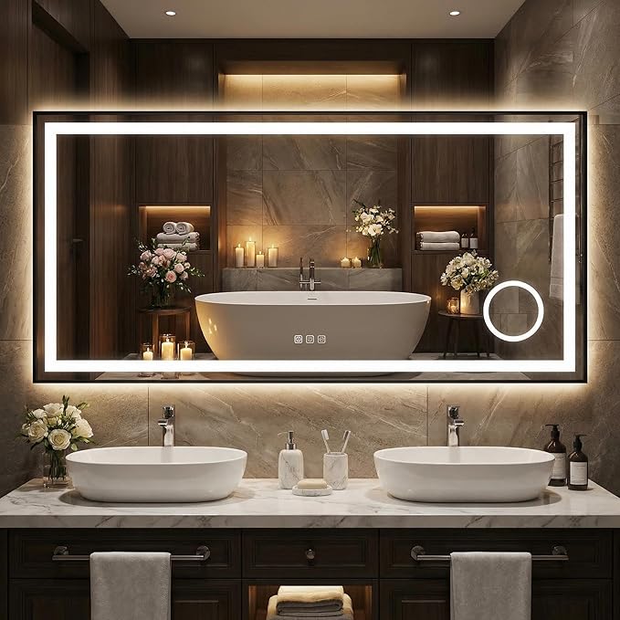 LED Bathroom Mirror 60 x 24 inch by Unknown