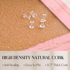 Cork Bulletin Board, Hanging Pin Board Tack Board - Image 4