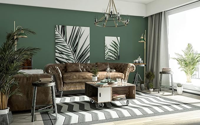 Dimoon 394''x23.6'' Green Peel and Stick Wallpaper Contact Paper Modern Self - Image 6