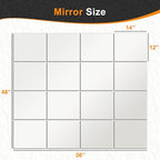 Delma Home Gym Mirror Tiles, Large Wall Mirror - Image 4