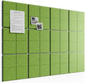 Bumusty Large Felt Bulletin Board, 30 Push Pins, 70 Adhesive Tabs, Kelly Green by BUMUSTY