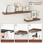 Vivelove 12 Inch Deep Floating Shelves - Image 8