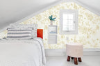 Froluya Cream White and Gold Floral Wallpaper Peel and Stick Wallpaper - Image 7