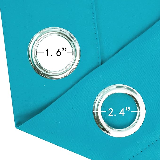 LEMOMO Teal Thermal Blackout Curtains/42 x 95 Inch/Set of 2 Panels Room - Image 5