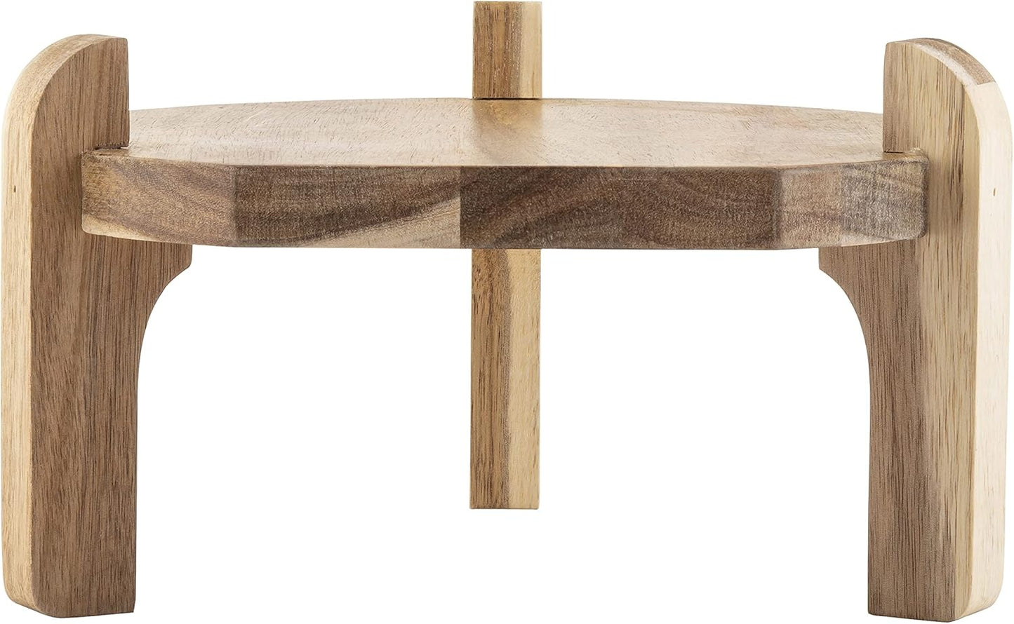 TableCraft 10757 Acacia Beverage Dispenser Stand, Wood Base for Easy Pouring, Fits BDG1000, BDG2000, BDG3000, 10090 and 10699, 10" x 5.75", Natural Finish