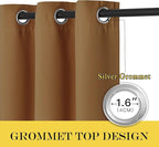 NICETOWN Gold Brown Blackout Curtains - Image 6