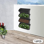 Vertical Wall Planter with 16 Pots, Hanging Garden Plant Flowerpot Holder - Image 4