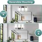 Ascher Bathroom Light Fixtures, 3-Light Vanity Light Over Mirror, Wall Lamp - Image 5