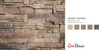 GenStone Faux Stacked Stone Sample 12" x 12" in Desert Sunrise Color - Image 3