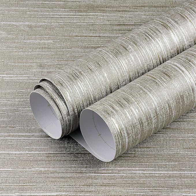 LACHEERY Faux Grasscloth Prepasted Wallpaper Peel and Stick Contact Paper - Image 2