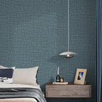 Guvana Grasscloth Peel and Stick Wallpaper Blue Textured Contact Paper Modern - Image 7