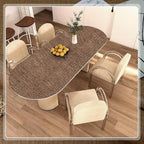 Amiya Grasscloth Brown Wallpaper Peel and Stick Faux Fabric Linen Contact Paper - Image 9