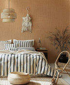 Brown Contact Paper Textured Beige Grasscloth Wallpaper Peel and Stick - Image 2